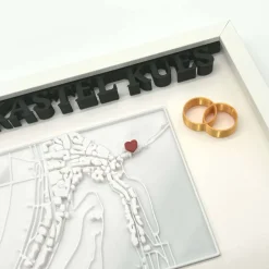 Personalisierte 3D-Stadtkarte im Bilderrahmen – individuelles Geschenk zur Hochzeit oder zum Jahrestag