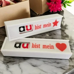 Personalisierte Duplobox aus umweltfreundlichem Bio-Filament – Geschenkbox individuell beschriftet
