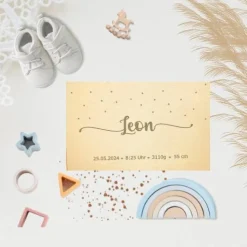 Personalisierte Erinnerungskiste für Babys -Personalisiert mit Name & Datum - Holzbox-Geschenk für Geburt
