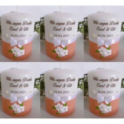 Personalisierte Gastgeschenke-Kerzen * HOCHZEIT * VERLOBUNG * JUBILÄUM * KOMMUNION * GESCHENK *