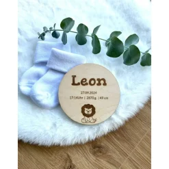 Personalisierte Geburtsanzeige Baby – Einzigartige Geschenkidee zur Geburt mit Namen & Geburtsdaten Namensschild Babyzim