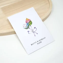 Personalisierte Geburtstagskarte mit bunten Cakepops | Mit eigenem Namen und Alter