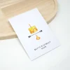 Personalisierte Geburtstagskarte Torte gelb mit Name | Zitronen Torte Aquarell | A6 Klappkarte mit Briefumschlag