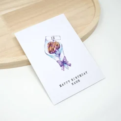 Personalisierte Geburtstagskarte mit Name und Alter | Blumenstrauß Cakepop Aquarell | A6 Klappkarte mit Briefumschlag