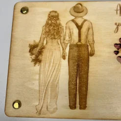 Personalisierte gelaserte Geldgeschenkkarte aus Sperrholz – Kreatives Hochzeitsgeschenk