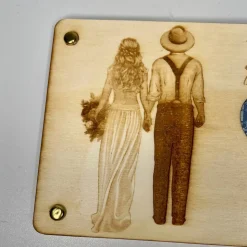 Personalisierte gelaserte Geldgeschenkkarte aus Sperrholz – Kreatives Hochzeitsgeschenk