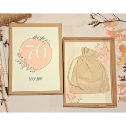Personalisierte Geldgeschenk-Box zum 70. Geburtstag – Geschenkidee mit Namen & Glückwunschkarte