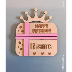 Personalisierte Geldscheinverpackung aus Holz – Gutscheinverpackung mit Gravur & Schleife zum Geburtstag