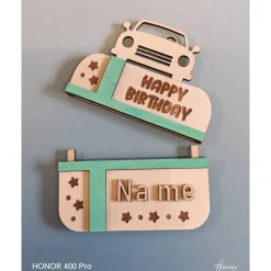 Personalisierte Geldscheinverpackung aus Holz – Gutscheinverpackung mit Gravur & Schleife zum Geburtstag