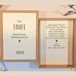 Personalisierte Geschenkbox als Taufgeschenk für Jungen und Mädchen | Geldgeschenk zur Taufe