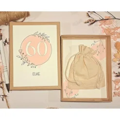 Personalisierte Geschenkbox 60. Geburtstag – Geldgeschenk & Glückwunsch für Frauen