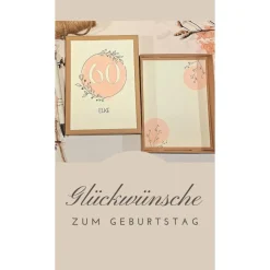 Personalisierte Geschenkbox 60. Geburtstag – Geldgeschenk & Glückwunsch für Frauen