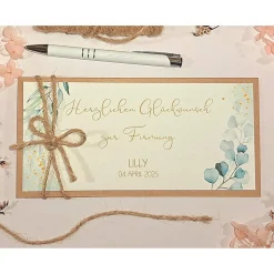 Personalisierte Glückwunschkarte zur Firmung – Handgemachte Geschenkkarte mit Namen & Datum