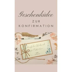 Personalisierte Glückwunschkarte zur Konfirmation mit Namen – Handgemachte Geschenkkarte für Geldgeschenke