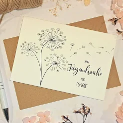 Personalisierte Glückwunschkarte zur Jugendweihe mit Name | Karte & Umschlag