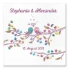 Personalisierte Hochzeit Gästebuch Leinwand 50x50 cm – Fingerabdruck Wedding Tree – Individuelles Geschenk zur Hochzeit