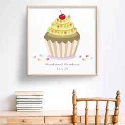 Personalisierte Hochzeitsgästebuch Leinwand – Wedding Tree Fingerabdruck mit Herzen & Namen – Geschenk Brautpaar 50x50 c