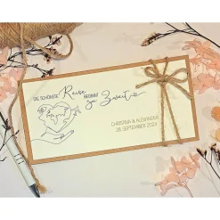 Personalisierte Hochzeitskarte für Reiseliebhaber – Geldgeschenk & Gutschein stilvoll verpacken
