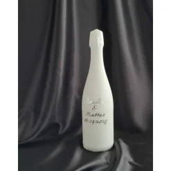 Personalisierte Hochzeitsgläser und Samtüberzug oder bemalte Champagnerflasche | Geschenk für Brautparty und Gäste