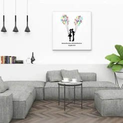 Personalisierte Hochzeitsgästebuch Leinwand – Fingerabdruck Wedding Tree mit Namen – Unvergessliches Hochzeitsgeschenk 5