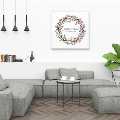 Personalisierte Hochzeitsgästebuch Leinwand – Wedding Tree Fingerabdruck – Geschenk für Brautpaar & originelle Hochzeits