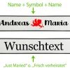 Personalisierte Hochzeitskennzeichen mit Namen – 2 Stück, Deko fürs Hochzeitsauto, Wunschtext