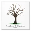 Personalisierte Hochzeitsleinwand Gästebuch – Fingerabdruck Baum mit Namen – Besondere Hochzeitsdeko & Geschenk 50x50 cm