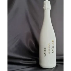 Personalisierte Hochzeitsgläser und Samtüberzug oder bemalte Champagnerflasche | Geschenk für Brautparty und Gäste