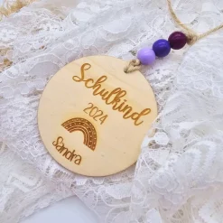 Personalisierte Holzanhänger | Schultüte | Schultütenanhänger | Holzanhänger zur Einschulung | Schulkind 2024