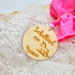 Personalisierte Holzanhänger | Schultüte | Schultütenanhänger | Holzanhänger zur Einschulung | Schulkind 2024