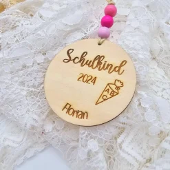 Personalisierte Holzanhänger | Schultüte | Schultütenanhänger | Holzanhänger zur Einschulung | Schulkind 2024