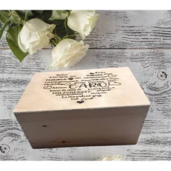 Personalisierte Holzbox mit  Lieblingssprüchen und einer Widmung eignen sich hervorragend für verschiedene Anlässe