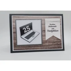 Personalisierte Jubiläumskarte zum 5/10/15/20/25/30/35/40 Firmen-, Betriebs- oder Dienstjubiläum – Handgemacht
