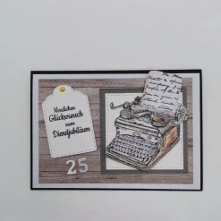 Personalisierte Jubiläumskarte zum 5/10/15/20/25/30/35/40 Firmen-, Betriebs- oder Dienstjubiläum – Handgemacht