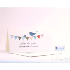 Personalisierte Karte Willst du meine Patentante werden? Willst du mein Patenonkel werden?
