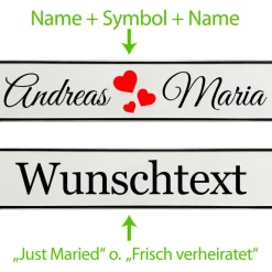 Personalisierte Kennzeichen Just Married / Grod g’heirat  – Hochzeitsauto Schild, Hochzeitsdeko Kennzeichen, Geschenk Br