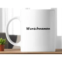 Personalisierte Keramiktasse mit Wunschtext & Herzmotiv – 325 ml Unikat