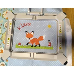 Personalisierte Kissen mit Fuchs & Name – Geschenk zur Geburt & Kindergarten