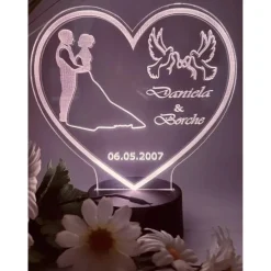 Personalisierte Liebeslampe in Herzform Verlobungsgeschenk ,Hochzeitsgeschenk,Brautpaar