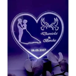 Personalisierte Liebeslampe in Herzform Verlobungsgeschenk ,Hochzeitsgeschenk,Brautpaar