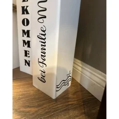 Personalisierte maritime Deko aus Holz – 3er Set Poller mit Wunschtext, Geschenkidee