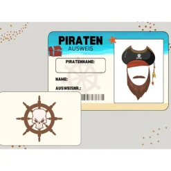 Personalisierte Mitgebsel Ausweise für kleine Piraten | Mitgebsel Kindergeburtstag Piratenparty | Piraten AUSWEIS | DIY