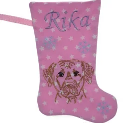 Personalisierte Nikolausstiefel mit Rhodesian Ridgeback Motiv