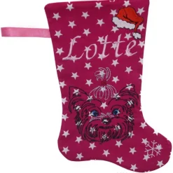 Personalisierte Nikolausstiefel mit Yorkie Yorkshire Terrier Motiv