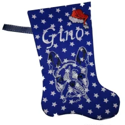 Personalisierte Nikolausstiefel mit Französische Bulldogge Motiv