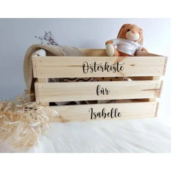 Personalisierte Osterkiste mit Namen – DIY Osternest & Alternative zum Osterkorb