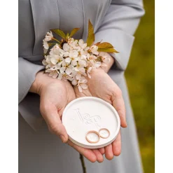 Personalisierte Ringschale "Initialen" mit Ringvertiefung | Ringbox | Ringkissen