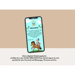 Personalisierte Ritter-Geburtstags-Einladung als eCard für Kinder