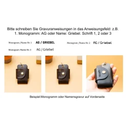 Personalisierte Schlüsseltasche aus Leder mit Gravur – Schlüssel Etui Auto – Handgemachtes Car Key Case Geschenk