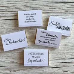 Personalisierte Schokolade als Gastgeschenk zur Jugendweihe | Personalisierung mit Wunschtext